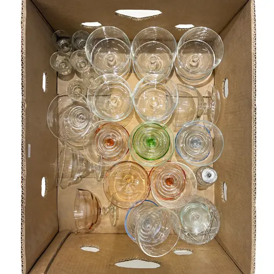 Box Qty of Assorted Glassware