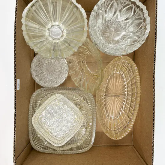 Box Qty of Assorted Glass Ware