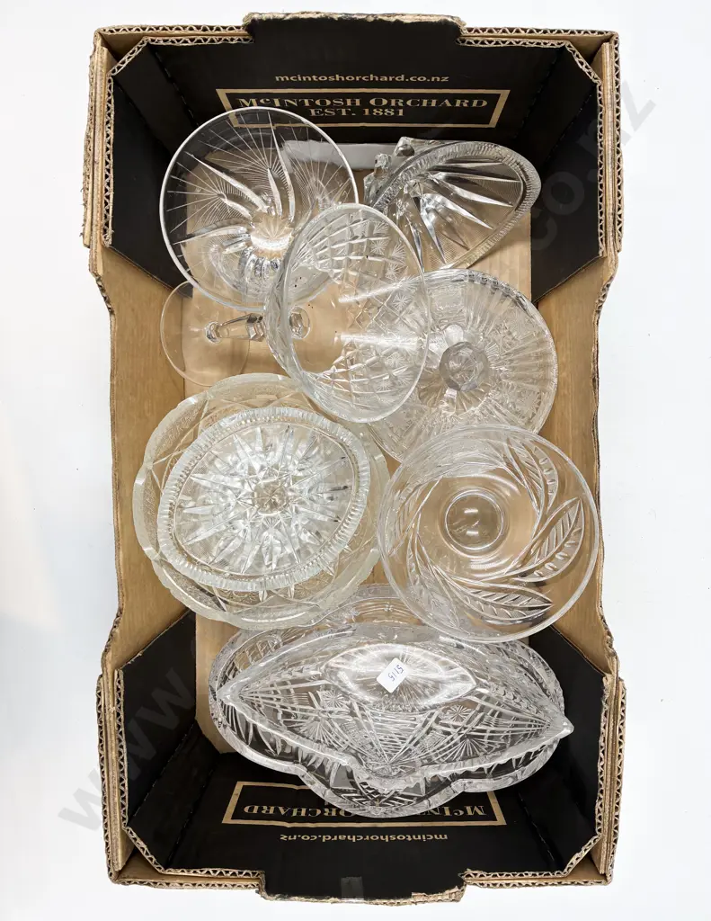 Box Qty of Assorted Crystal Glass Ware Image 1++