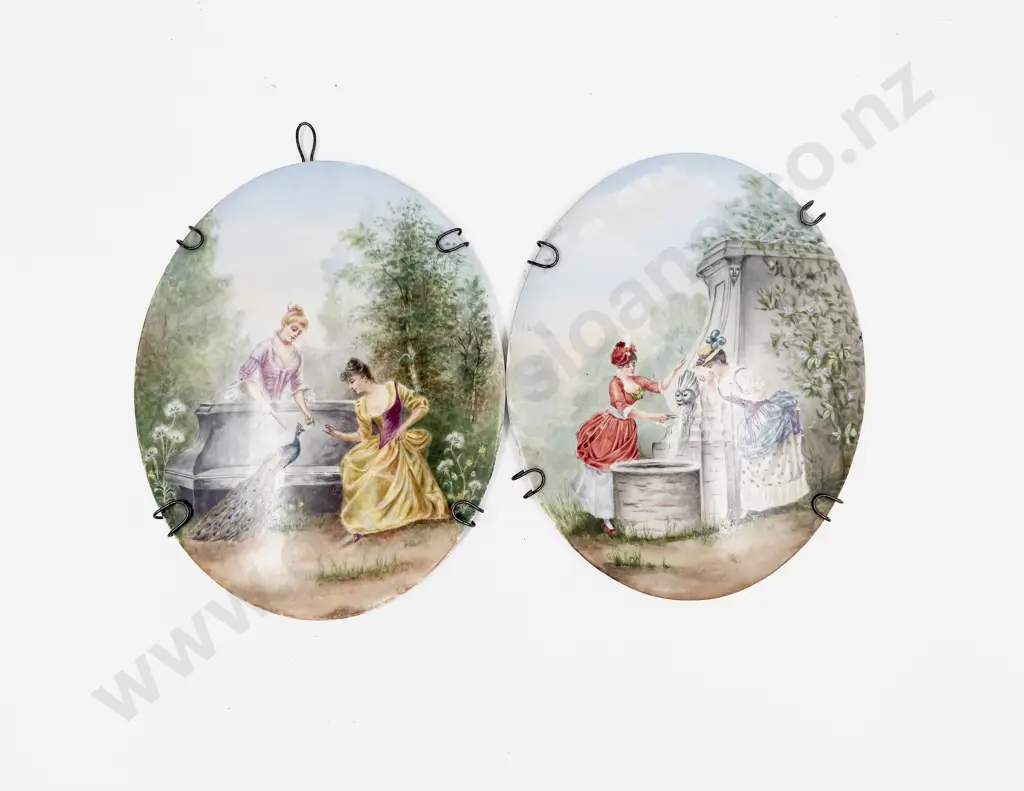 Two Fancy China Wall Plaques Image 1++