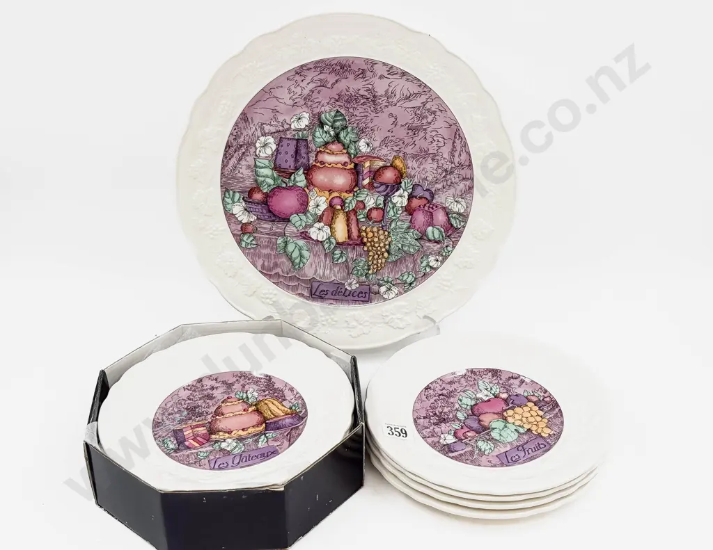Two Boxed Sets of Gien French China and Assorted Plates Image 1++