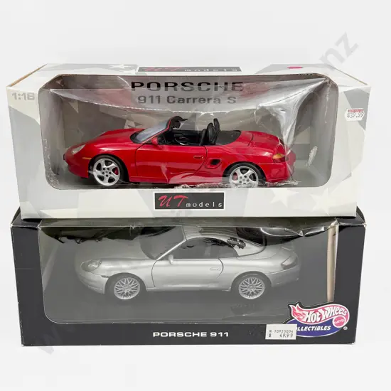 Two Boxed 1:18 Scale  Porsche Models