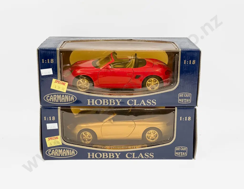 Two Boxed Carmania 1:18 Scale  Porsche Models Image 1++