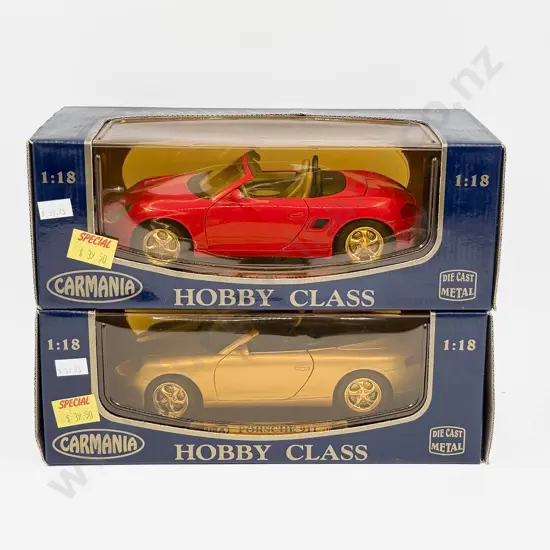Two Boxed Carmania 1:18 Scale  Porsche Models