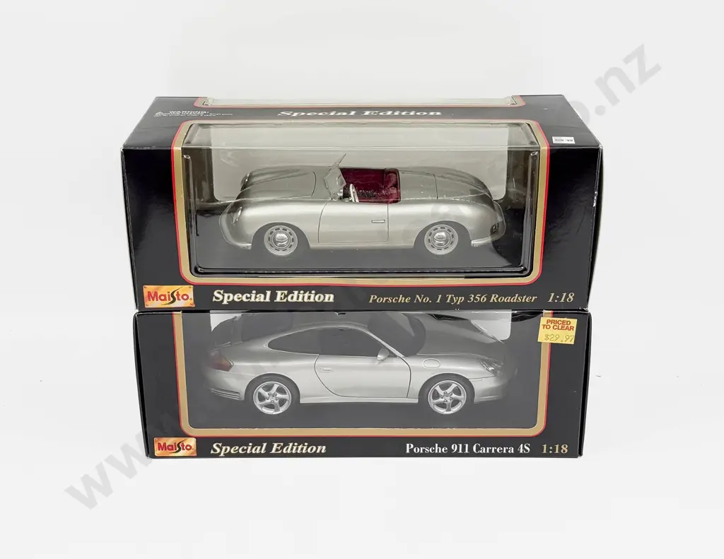Two Boxed Maisto 1:18 Scale  Porsche Models Image 1++