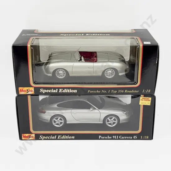 Two Boxed Maisto 1:18 Scale  Porsche Models