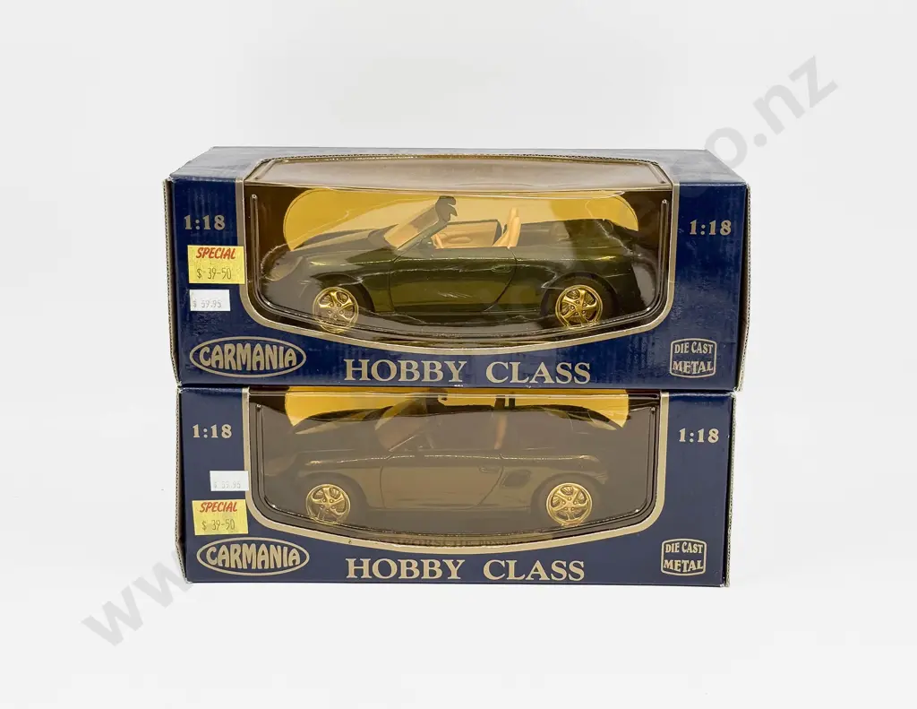 Two Boxed Carmania 1:18 Scale Porsche Models Image 1++