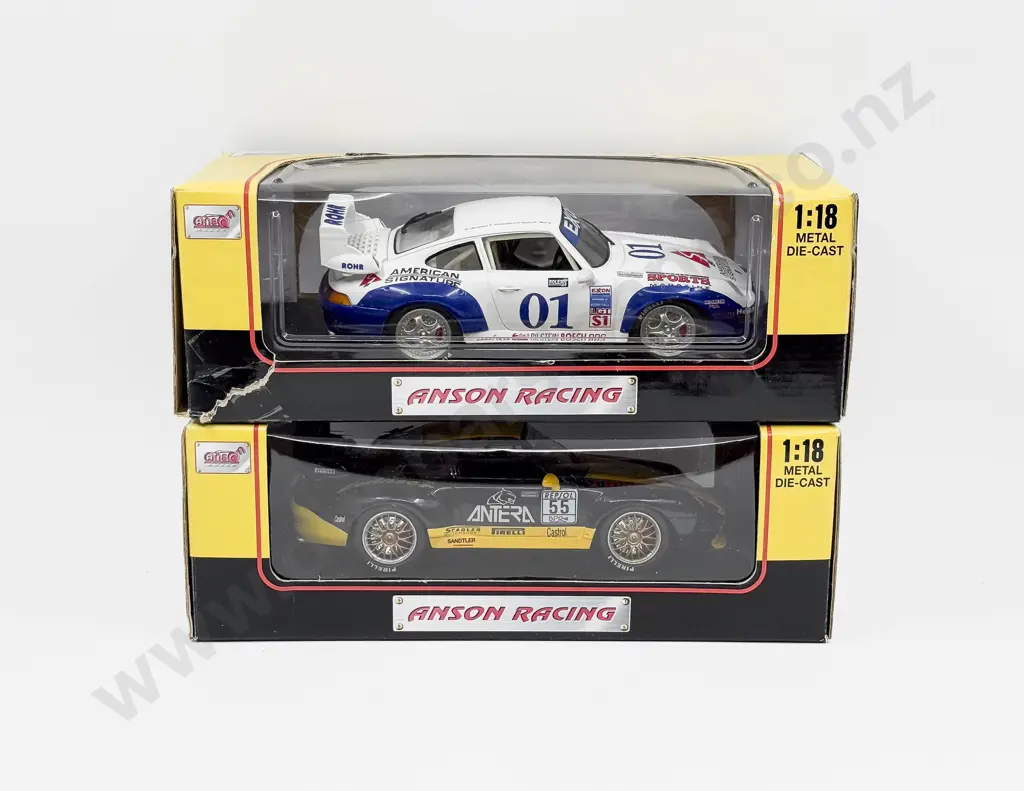 Two Boxed Anson 1:18 Porsche Models Image 1++