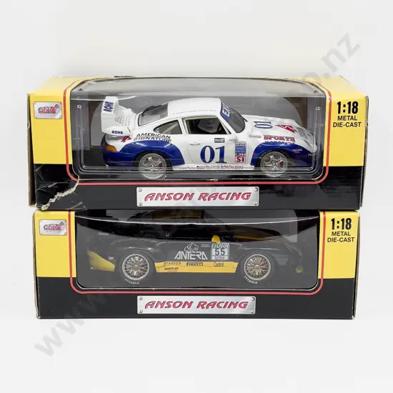 Two Boxed Anson 1:18 Porsche Models