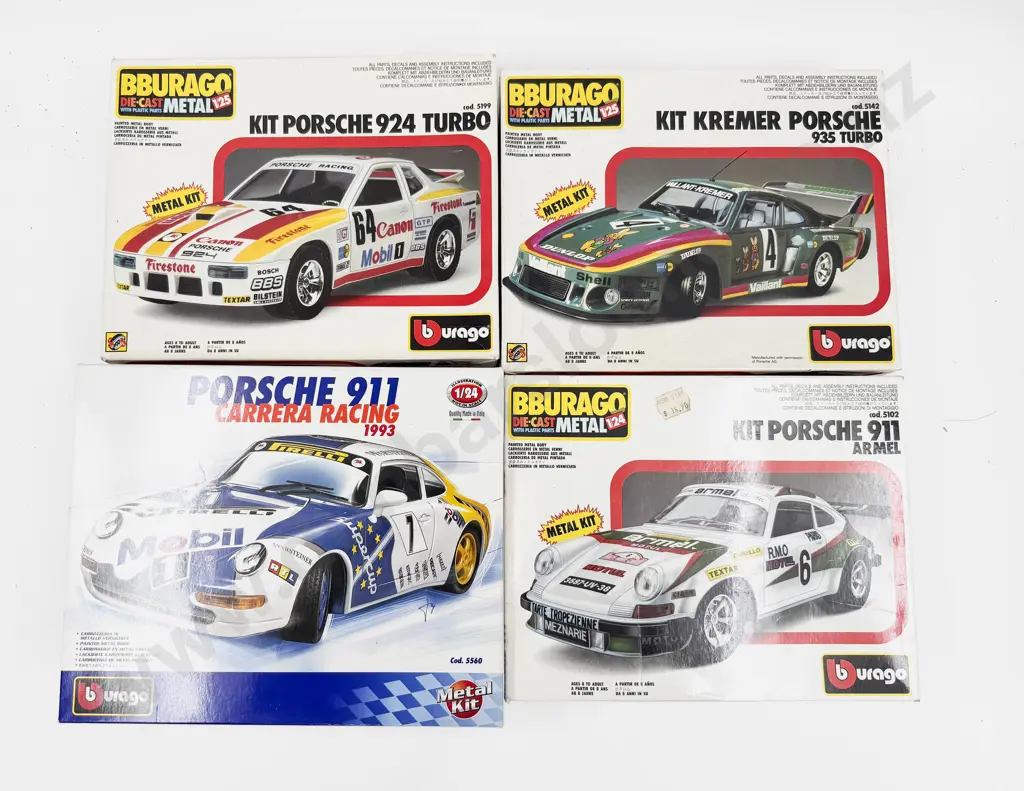 Four Burago Completed Kit Porsche Models Image 1++