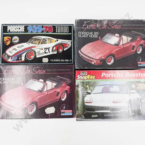 Four Incomplete Kit Porsche Models