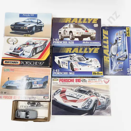 Seven Incomplete Kit Porsche Models