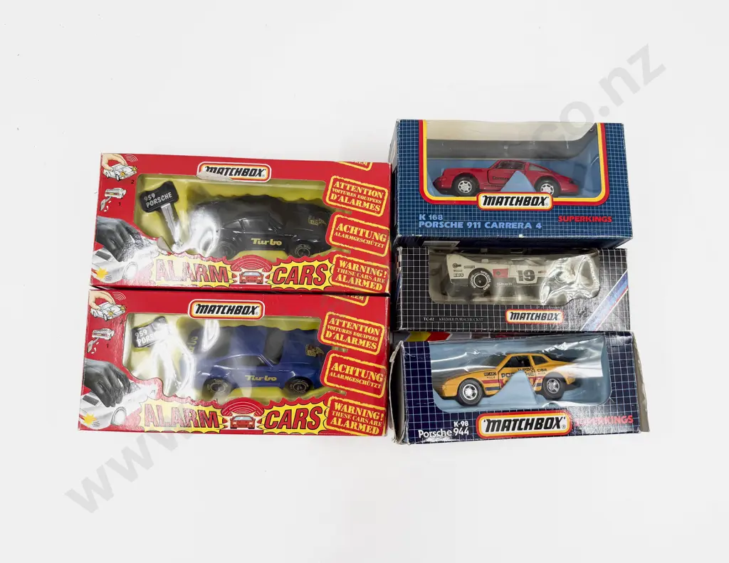 Five Boxed Matchbox Porsche Models Image 1++