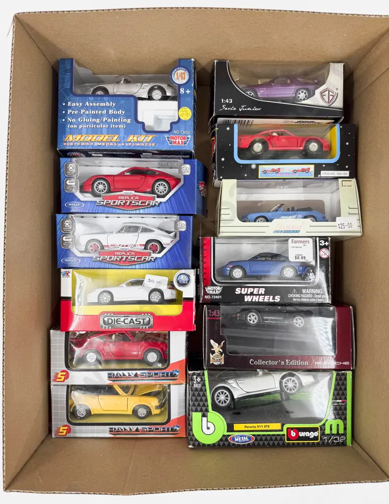 Twelve Boxed Mixed Manufacture Porsche Models Image 1++