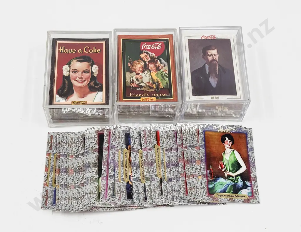 Four Lots Coco Cola Collectible Trading Cards Image 1++