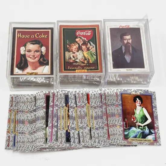 Four Lots Coco Cola Collectible Trading Cards