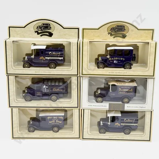 Six Bode Lledo Vintage Cadbury Models