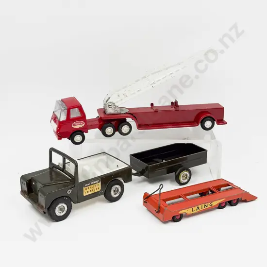 Tri/ang Jeep and Trailer Tonka Ladder Truck and Other Trailer
