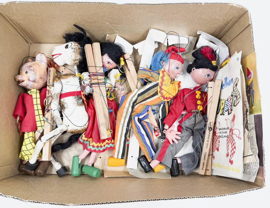 Five Vintage Pelham Puppets Inc. Rupert The Bear Image 1++