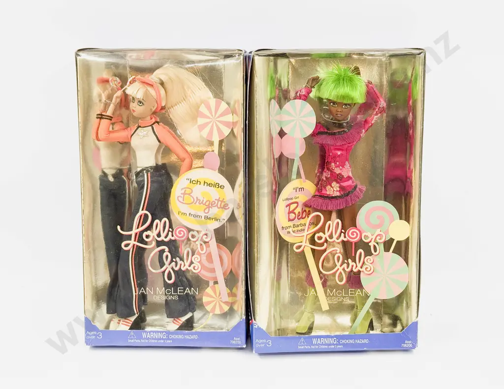 Four Boxed Jan McLean Lollipop Dolls Image 1++