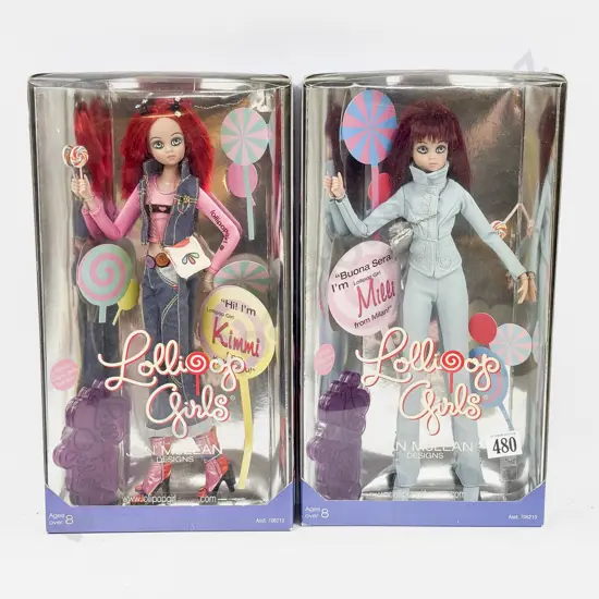 Four Boxed Jan McLean Lollipop Dolls