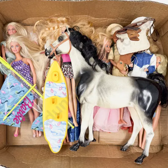 Barbie Horse Sail Board and Various Dolls