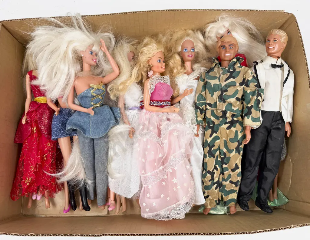 Qty Barbie Dolls Play Worn Image 1++