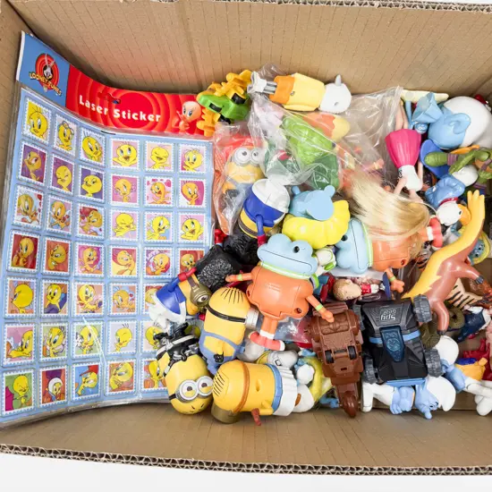 Various McDonalds and Other Collectible Toy and Stickers