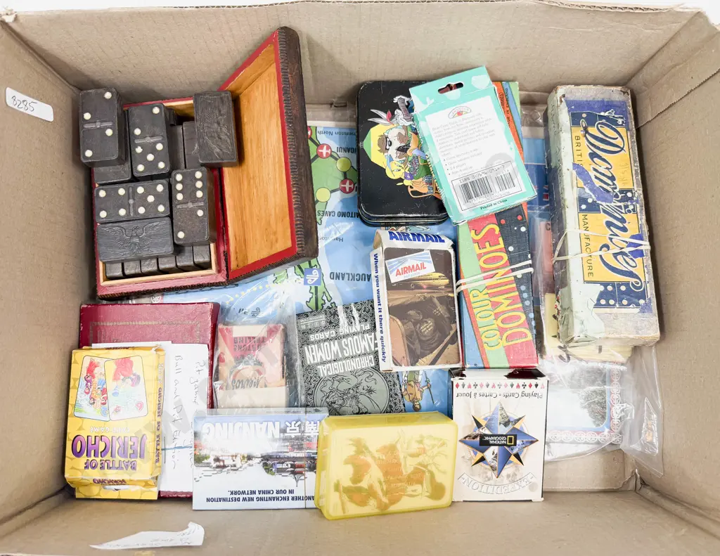 Collection of Playing Cards Vintage Dominos and Assorted Image 1++