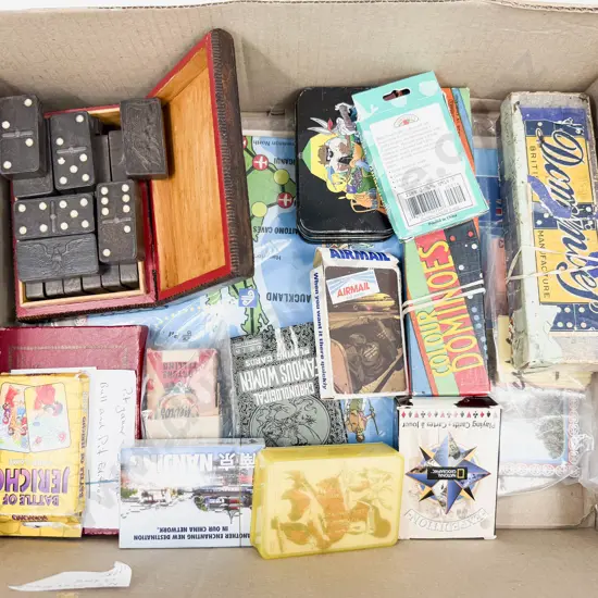 Collection of Playing Cards Vintage Dominos and Assorted