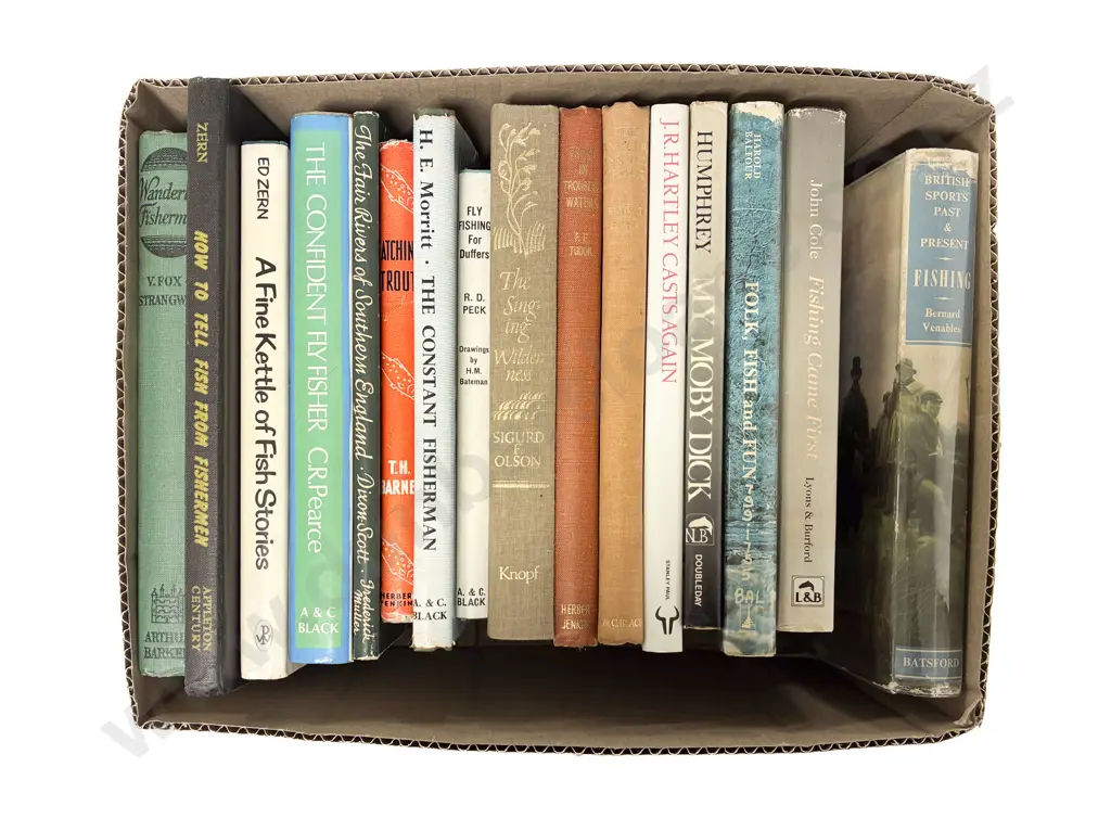 Box of Assorted Fishing Reference Books Image 1++