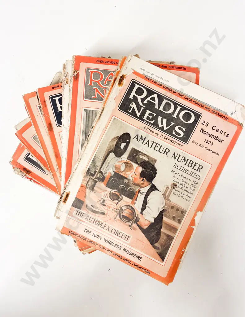 Qty of Assorted Vintage Radio News Magazines Image 1++