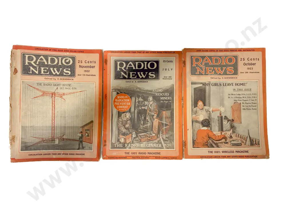 Qty of Assorted Vintage Radio News Magazines Image 1++
