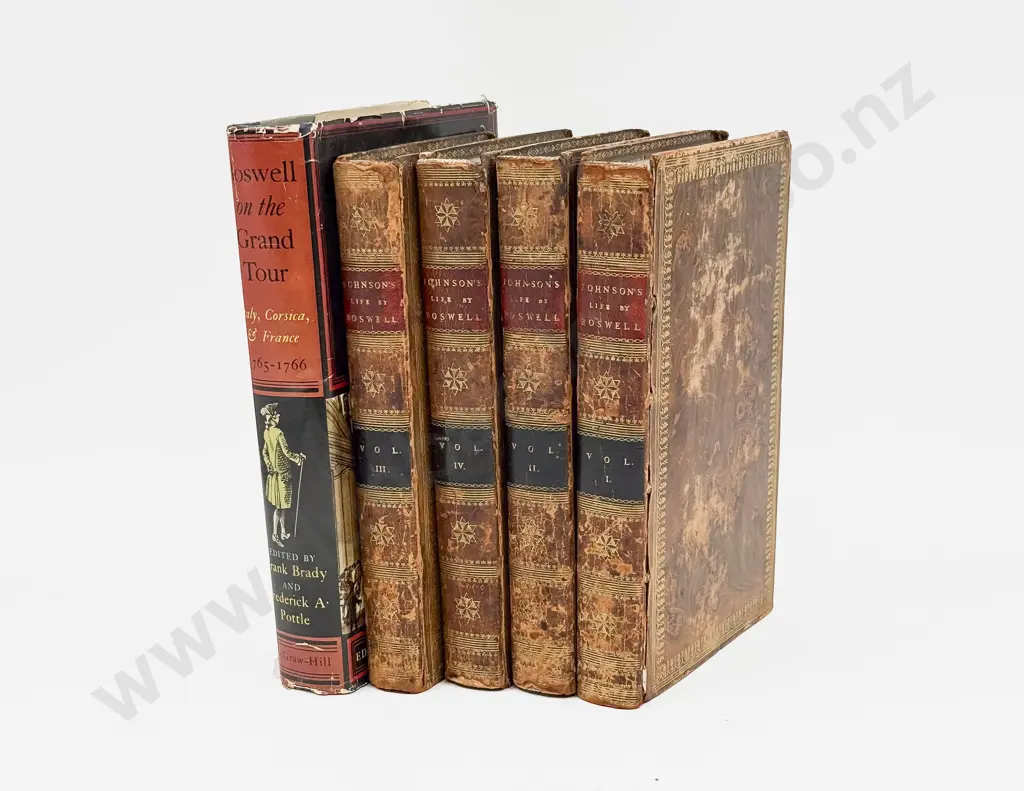 Boswell On The Grand Tour Together with Johnsons Life By Boswell Vol l - lV Image 1++