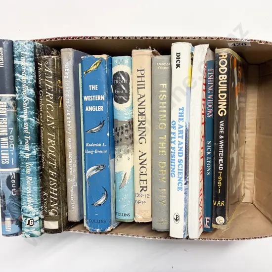 Box of Assorted Fishing Reference Books