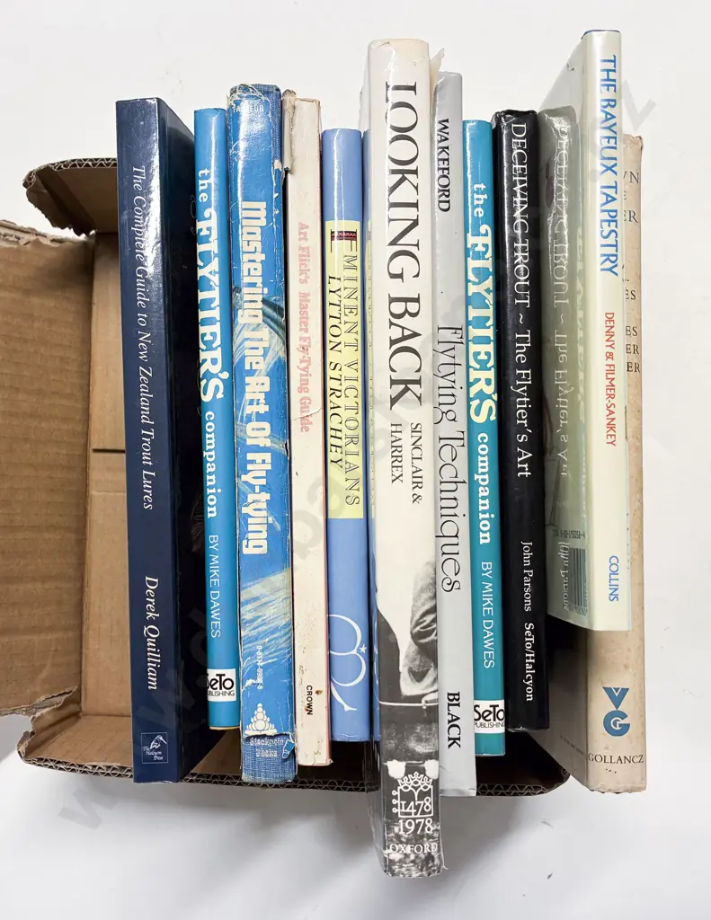 Box of Mostly Fishing Reference Books Image 1++