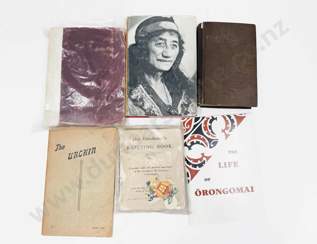Guide Rangi of Rotorua Together with Her Excellency Knitting Book and Assorted Image 1++