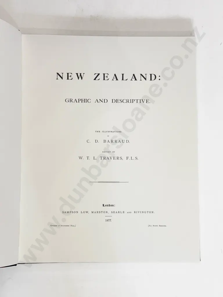C.D. Barraud - New Zealand Graphic and Descriptive Image 1++