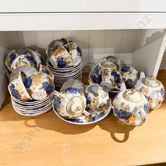 Two Russian Fancy China Art Tea Sets