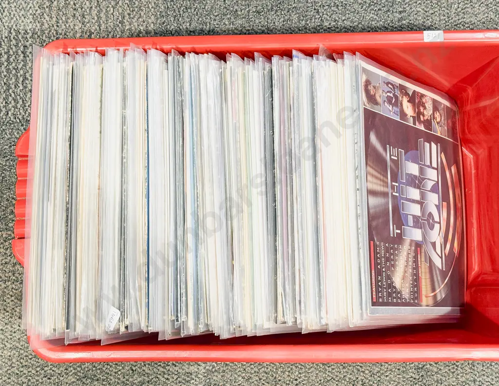 Box Qty of Assorted Vinyl Records Image 1++