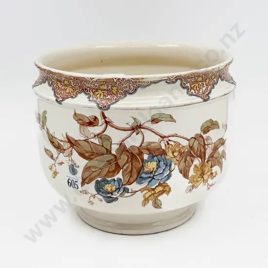 Burslam Pottery Co. Floral Jardinière