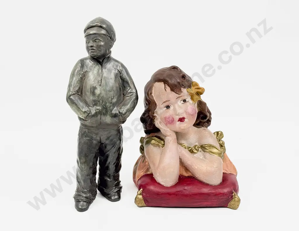 Bronze Style Figure Together with Other Figure Image 1++