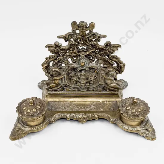 Decorative Ornate Brass Desk Stand