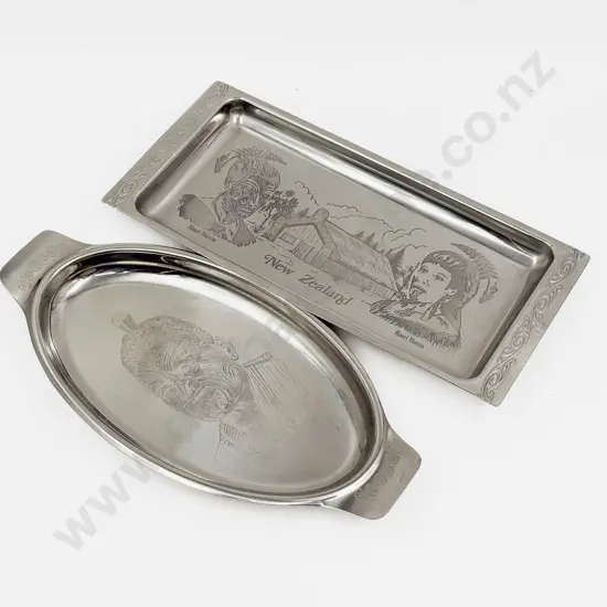 Two NZ Tourist Ware S/P Trays