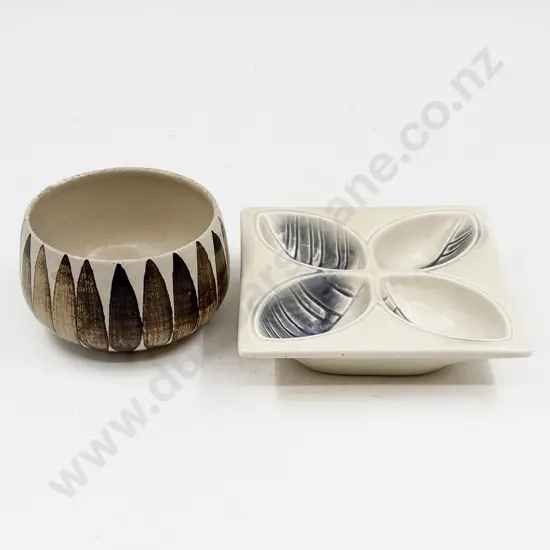 Hamner Pottery Bowl and NZ Studio Pottery Dish