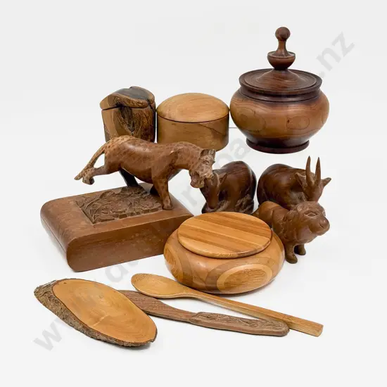 Box Qty of Assorted Woodware