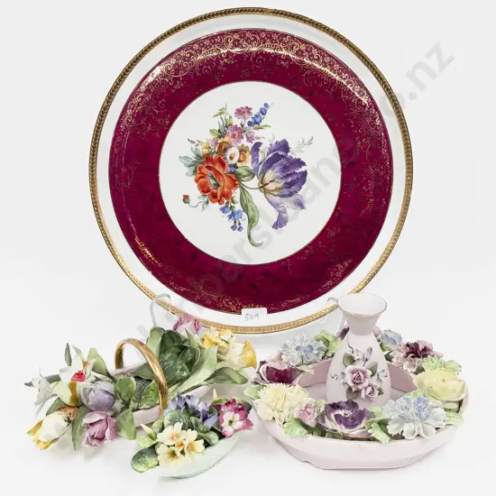 Qty of Assorted Floral China Ornaments Etc