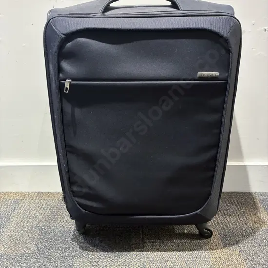 Suitcase and Assorted Clothing and Foot Ware