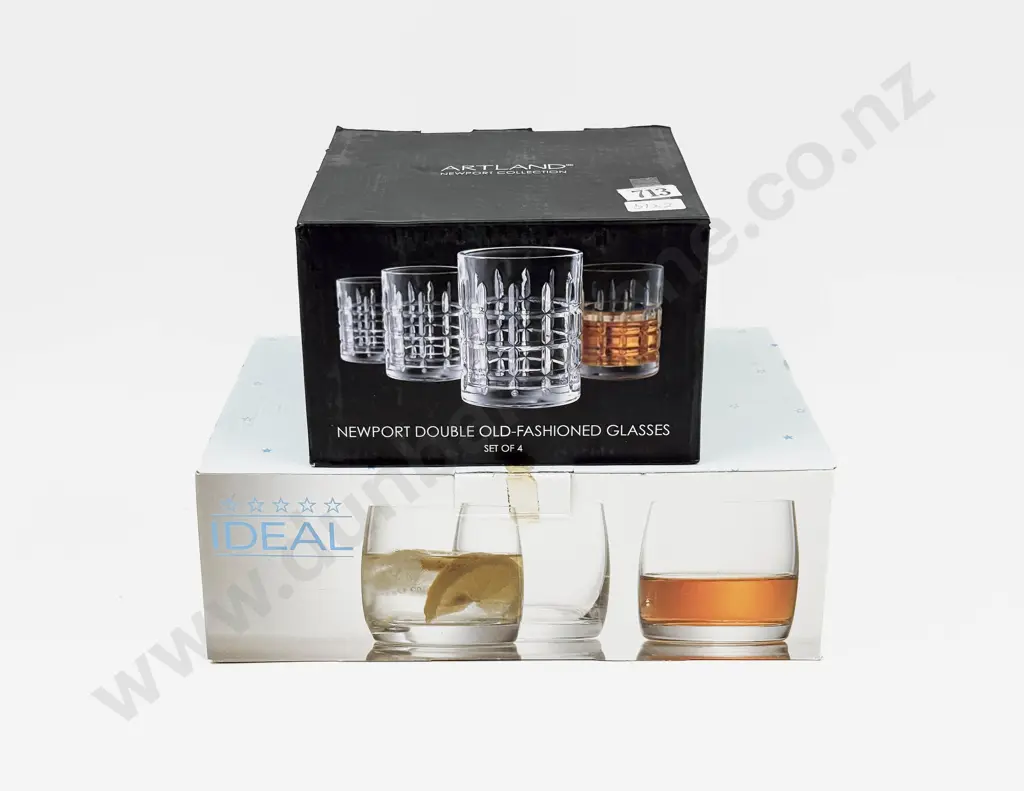 Two Boxed Glass Tumbler Sets Image 1++