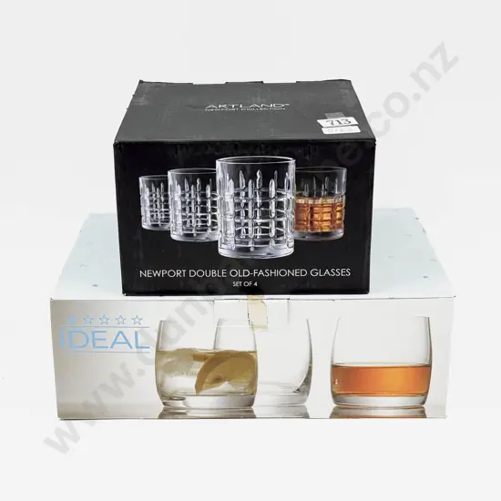 Two Boxed Glass Tumbler Sets